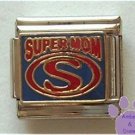 SUPERMOM Italian Charm with Super Hero Symbol