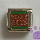 VINTAGE JUNKIE Italian Charm on brown glitter