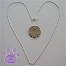 Sterling Silver Box Chain 18 inches long 1mm diameter Italy