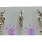 Figure Skater Sterling Silver Pendant holding one foot over her head charm