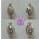 Globe on a Sterling Stand Silver Pendant globe turns charm