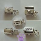 HOPE CHEST Sterling Silver Pendant hinged lid opens charm