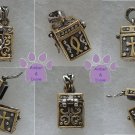 Large Two-Tone Prayer Box Sterling Silver Pendant charm
