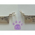 Love Letter Sterling Silver Pendant sealed with hearts charm
