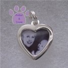 Photo Frame Pendant - Heart Shaped - Add your own picture sterling silver charm