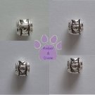Hearts Sterling Silver Slider or Bead on a wheel shape