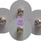 Two-tone Sterling Silver Slider or Bead with polygon shapes