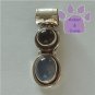 Onyx and Blue Agate Sterling Silver Pendant charm