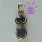 Onyx and Lapis Sterling Silver Pendant charm