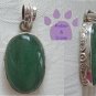 Green Quartz Oval Sterling Silver Pendant Detailed Bezel