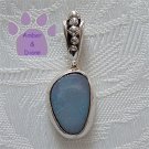 Opal Sterling Silver Pendant in a simple frame