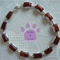 Baltic Amber Sterling Silver Bracelet Cognac rectangular links