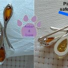 Baltic Amber Sterling Pin Honey Lemon Green Falling Leaves Brooch
