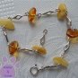 Amber Silver Bracelet butterscotch and honey polished stones