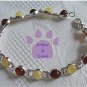 Amber Sterling Silver Bracelet Honey and Butterscotch round links