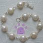 White River Pearl Sterling Silver Bracelet round links 7.5"