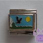 Eagle in flight Italian Charm against the sky and sun