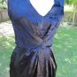 Vtg 80's Black Silk Velvet Wiggle Dress & Jacket sz-S
