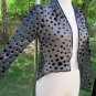 Vtg 80's Black Silk Velvet Wiggle Dress & Jacket sz-S