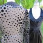 Vtg 80's Black Silk Velvet Wiggle Dress & Jacket sz-S
