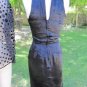 Vtg 80's Black Silk Velvet Wiggle Dress & Jacket sz-S