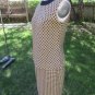 Vtg 60's Mod 2-pc Woven Rayon sleeveless Dress sz 8-10