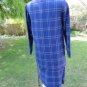 Vtg 50s blue plaid 3-pc rayon-cotton Suit  sz 6-8 Calif