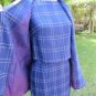 Vtg 50s blue plaid 3-pc rayon-cotton Suit  sz 6-8 Calif