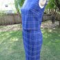 Vtg 50s blue plaid 3-pc rayon-cotton Suit  sz 6-8 Calif