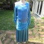 Vtg. Roaring 20's Silk Gatsby Dress sz M drop-waist