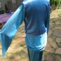 Vtg. Roaring 20's Silk Gatsby Dress sz M drop-waist