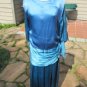 Vtg. Roaring 20's Silk Gatsby Dress sz M drop-waist