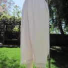 vtg 19th C Victorian Cotton  Bloomers Crochet Lace 26"W