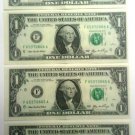 Lot of 4 $1 2006 FEDERAL RESERVE NOTES- consecutive Serial #s