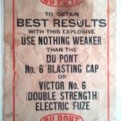 Du Pont Antique Explosive Instruction Booklet