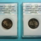 Set of 1999 Connecticut P&D State Quarters, Certified