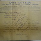 Western Union Day Letter, June 23, 1913