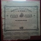 1863 Confederate States of America $1000 Bond- Jackson