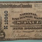 1902 $5 National Exchange Bank of St. Paul MN, PBack