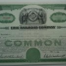 1949 Erie Railroad Company stock certificate