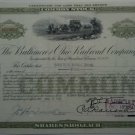 March 5, 1951 The Baltimore & Ohio Railroad Company stock certificate