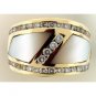 Men's 14K Yellow Gold MOP & Diamond Fashion Ring