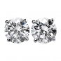 Genuine .46 ct ROUND DIAMOND STUD 14K WG EARRINGS SI2 I