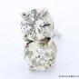 Genuine .46 ct ROUND DIAMOND STUD 14K WG EARRINGS SI2 I