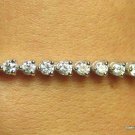 Genuine 4ct DIAMOND Tennis Bracelet 14K White Gold G I1