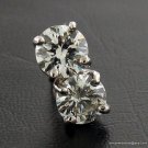 Genuine SI2 I/J 1ct ROUND DIAMOND STUD 14K WG EARRINGS