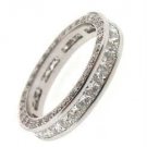 2.5 ct Genuine Diamond ETERNITY WEDDING BAND 18KWG VS2
