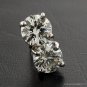 Genuine 1 ct Round DIAMOND Stud 14K WG Earrings SI2 H