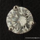 Genuine .84 ct ROUND DIAMOND STUD 14K WG EARRINGS SI2