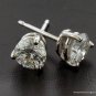 Genuine .84 ct ROUND DIAMOND STUD 14K WG EARRINGS SI2